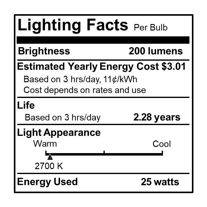 Bulbrite Pack of (14) 25 Watt Dimmable Clear CA11 Candelabra (E12) Incandescent Bulb