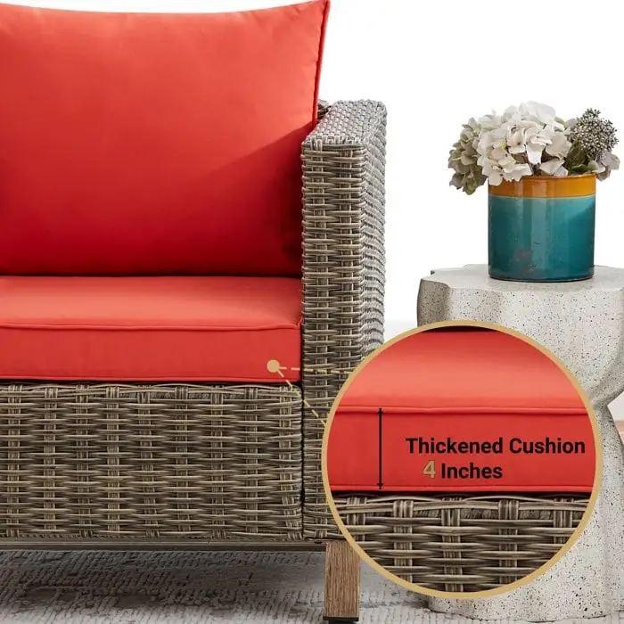 6 Piece Sectional Seating Group with Cushions