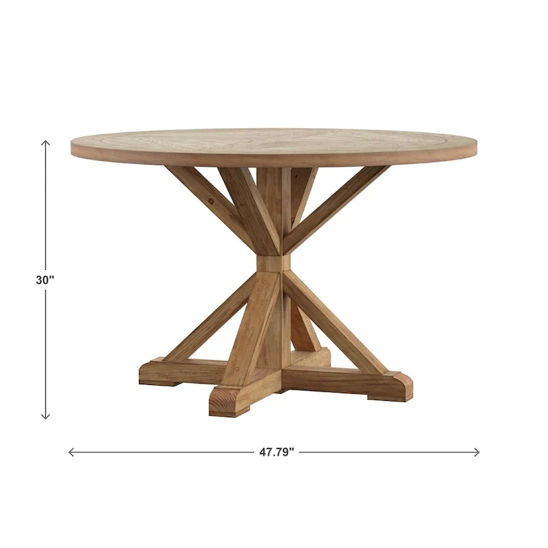 Benchwright X-base 48-in. Round Dining Set by iNSPIRE Q Artisan