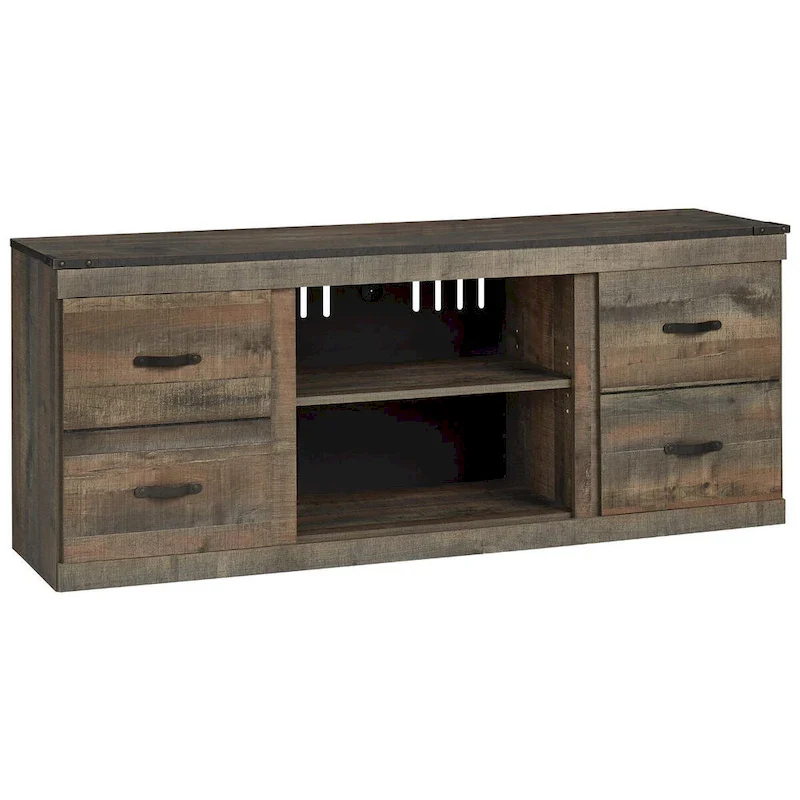 Trinell Casual Large TV Stand, Brown