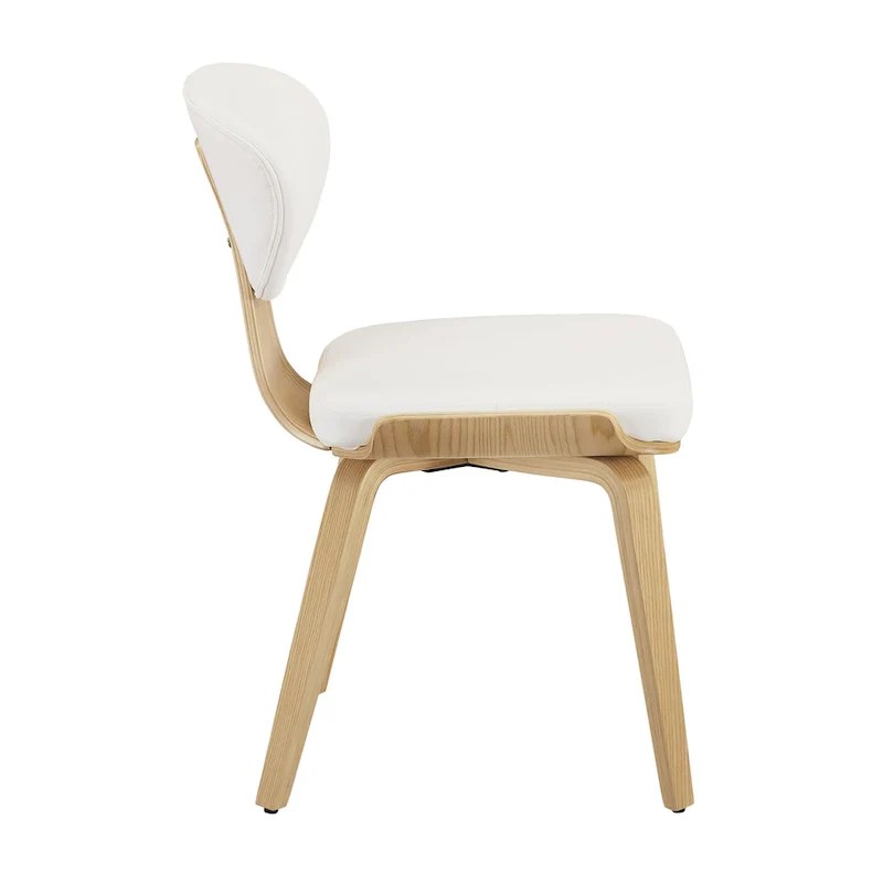 Art Leon Wood and PU Leather Dining Chair (Set of 2).