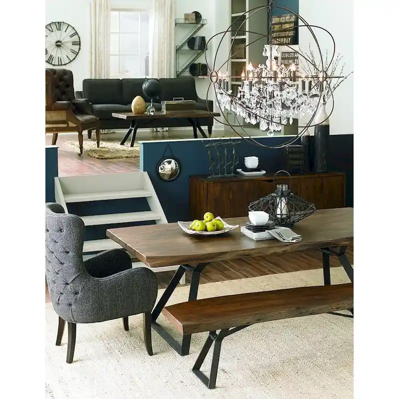 Nottingham 68-Inch Acacia Wood Sideboard in Walnut Finish