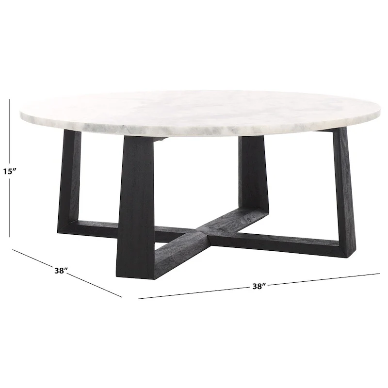 SAFAVIEH Couture Trenton Marble Top Coffee Table - 38Wx38Dx15H
