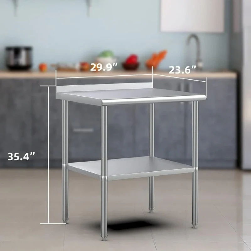 Adjustable Stainless Steel Commercial Prep Table