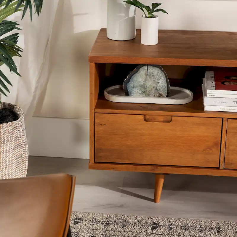 Middlebrook Alby 58-inch Mid-Century Solid Wood TV Stand