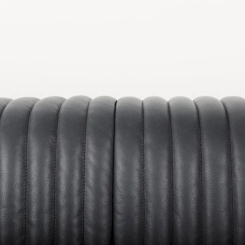 Ricciardo Cognac Genuine Leather Wrapped Sofa - 86.6L x 38.6W x 26.4H