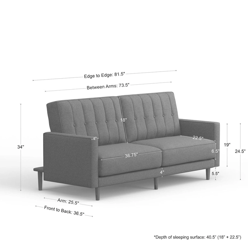81.5 Sleeper Sofa with Vertical Seams