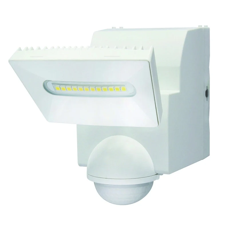 IQ America 500 Lumen Battery Operated LED Motion Security Flood Light, Wall Eave Mount