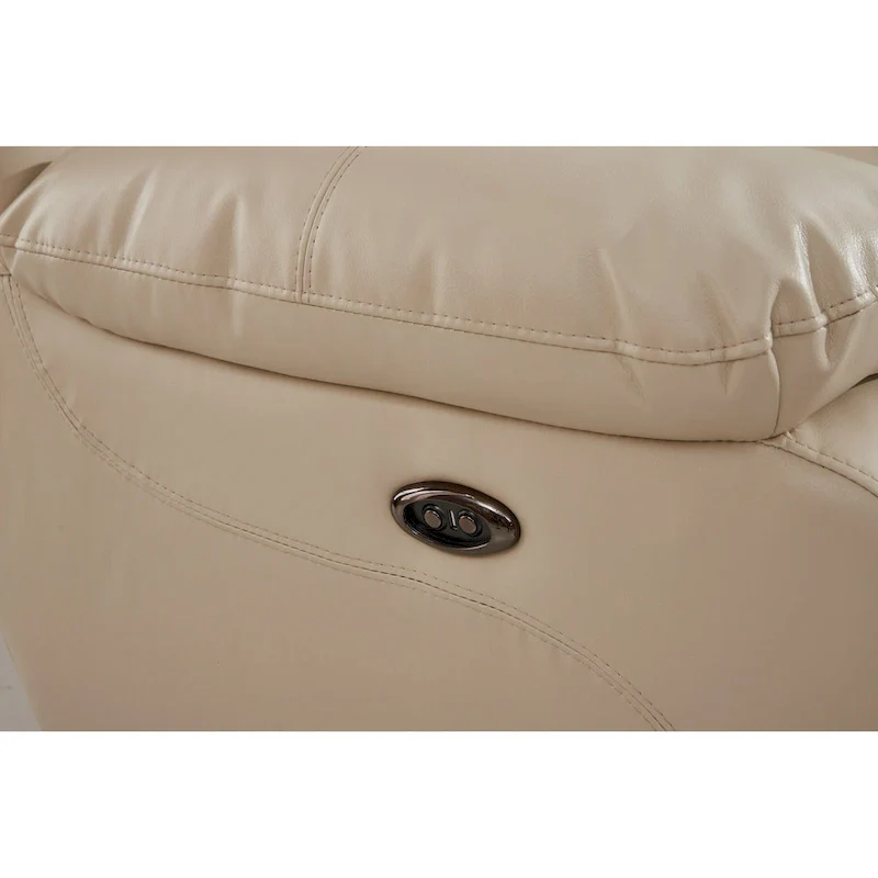 Betsy Furniture Bonded Leather Power Rclining 2-seat Loveseat with Console 8018