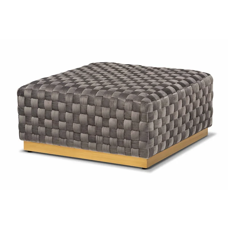 Noah Luxe and Glam Square Cocktail Ottoman
