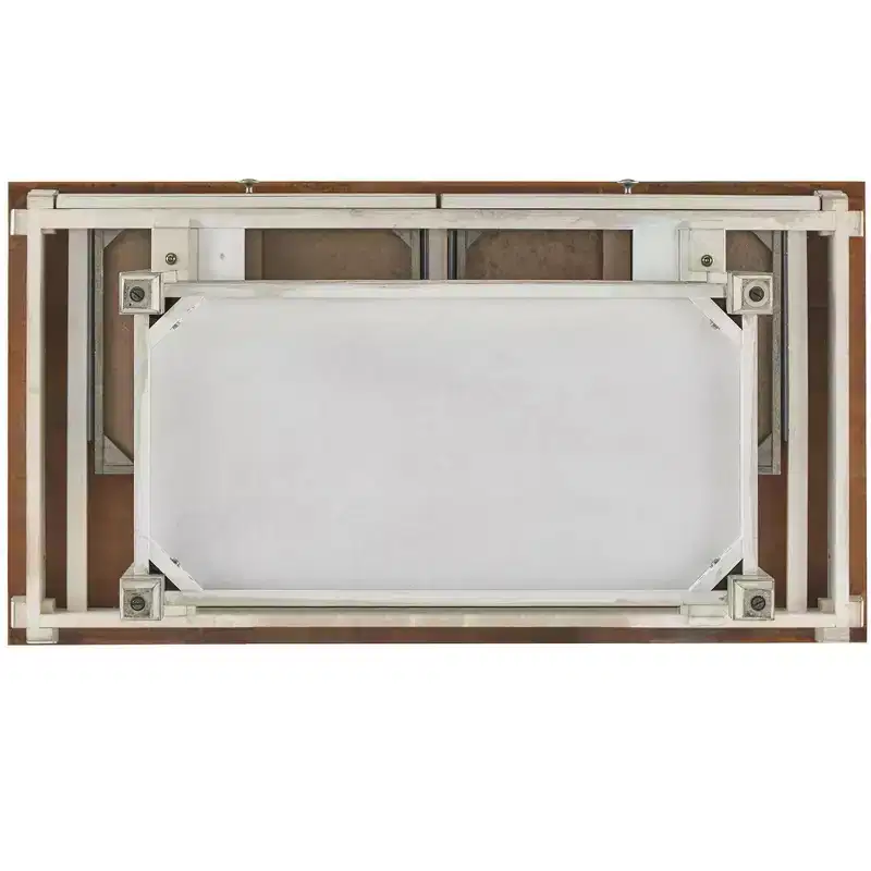 Two-Tone Kitchen Island with Drawers – Antique Grey / Antique White / Black