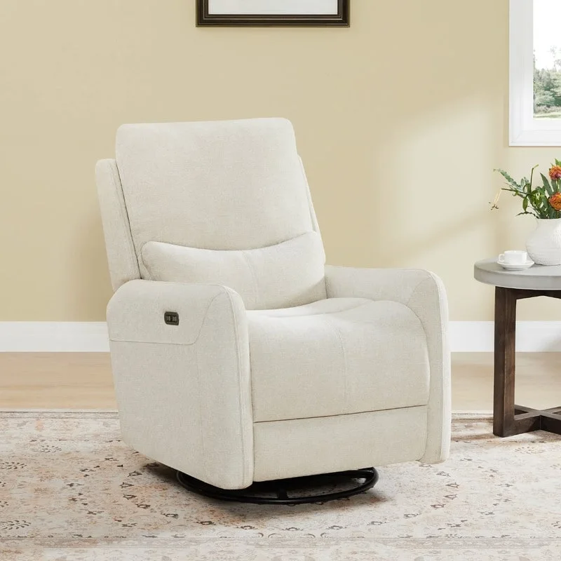 Adalyn Power Swivel Glider Recliner with Lumbar Pillow