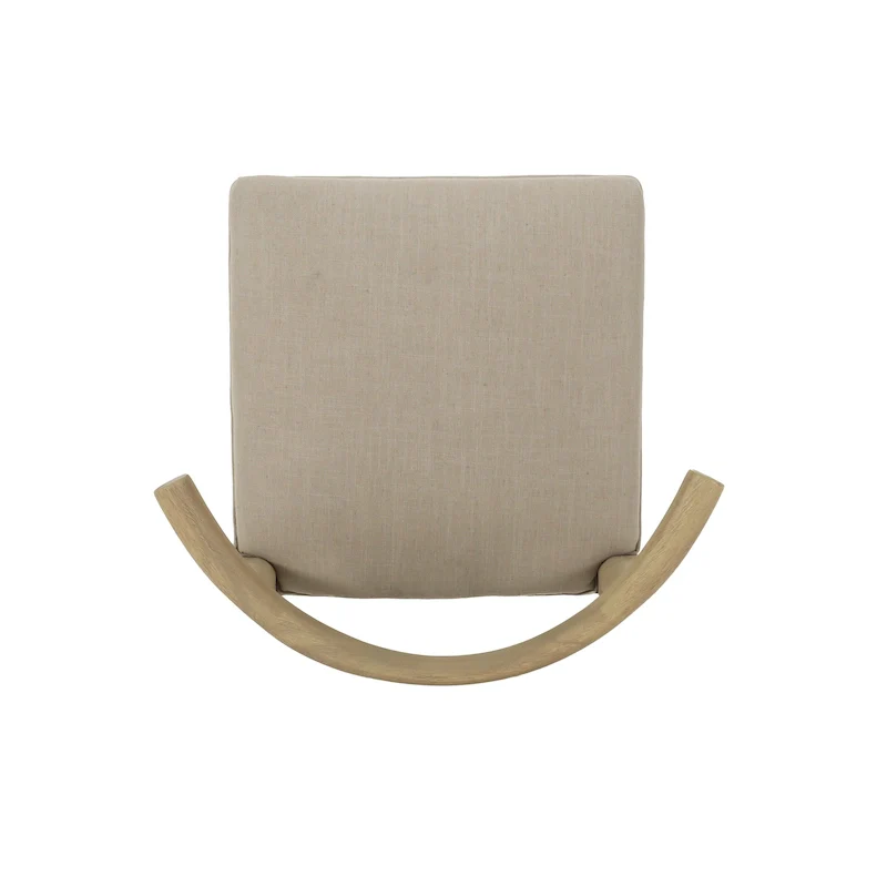 Fabric and Rubberwood Dining Chairs (Set of 2)