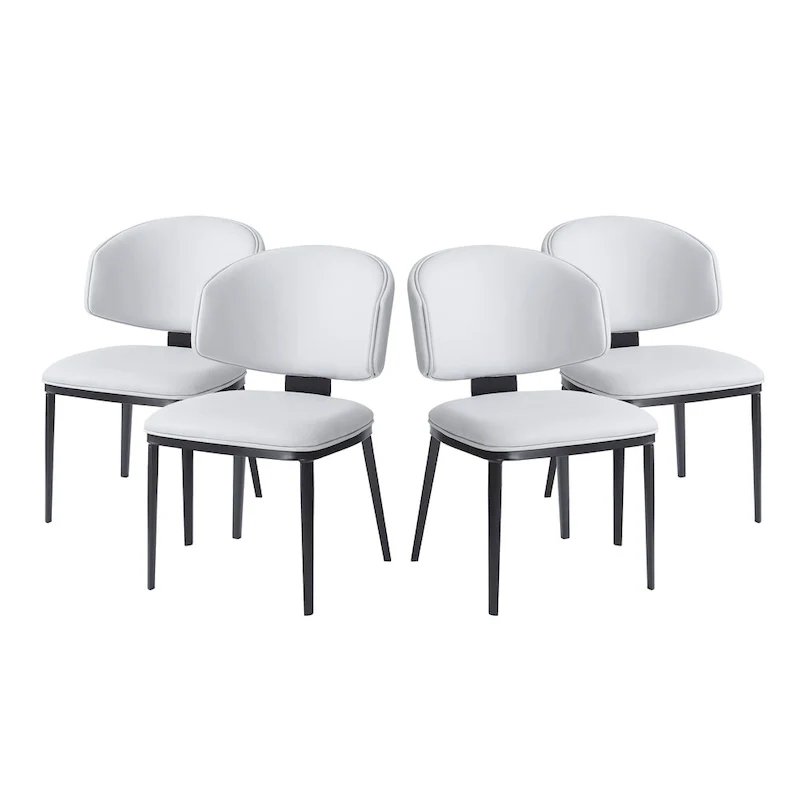 '- PU Leather Upholstered Dining Chairs