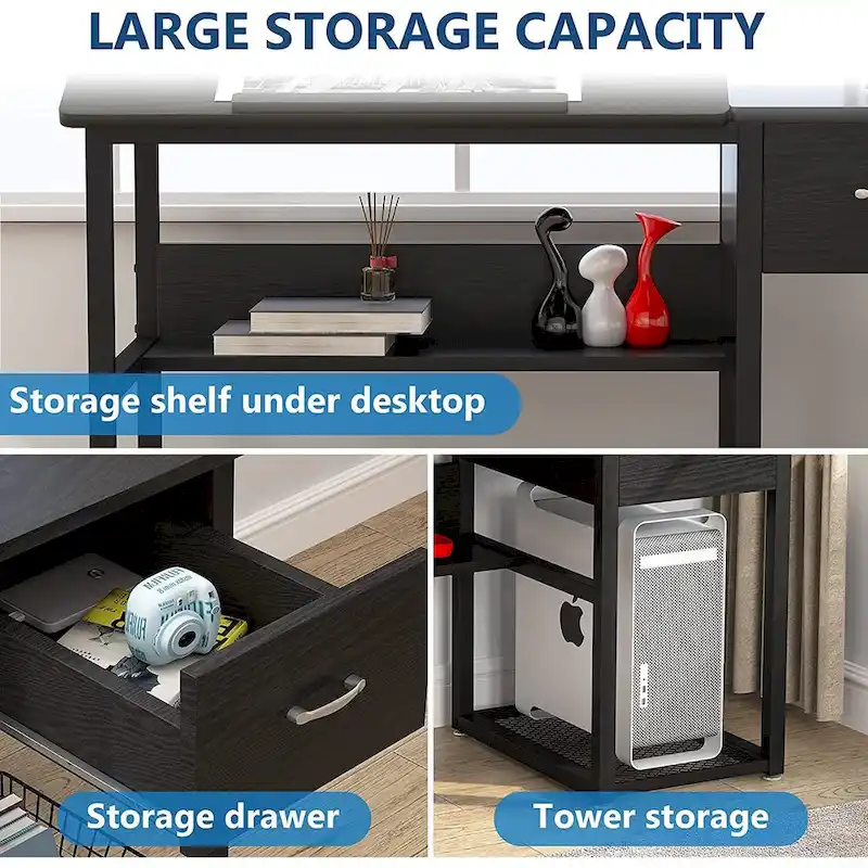 Drafting Table Drawing Computer Desk Artist Craft Table with Adjustable Top