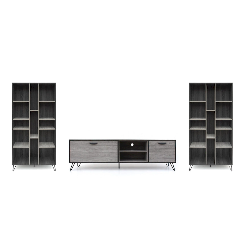 Bramhall 3-pc. Grey Faux Wood Entertainment Center Set by Christopher Knight Home