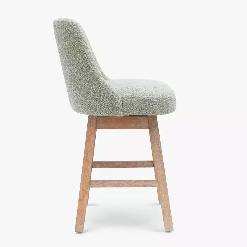 WestinTrends 26 Upholstered Swivel Counter Height Bar Stool, Desert Sage