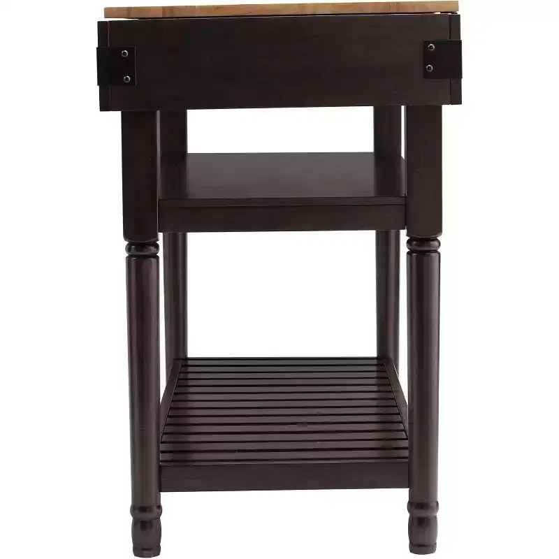 HomeStock Furniture Waysmere Kitchen Island, Smoked ash, Natural