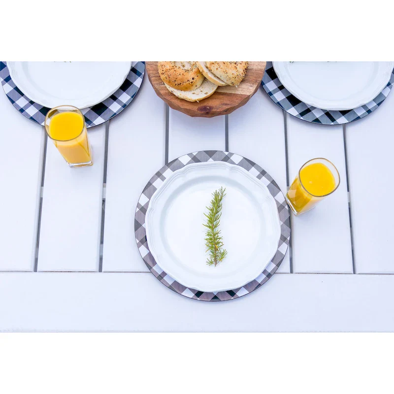 LuXeo Tuscany Sling Swivel Dining 7-Piece Set