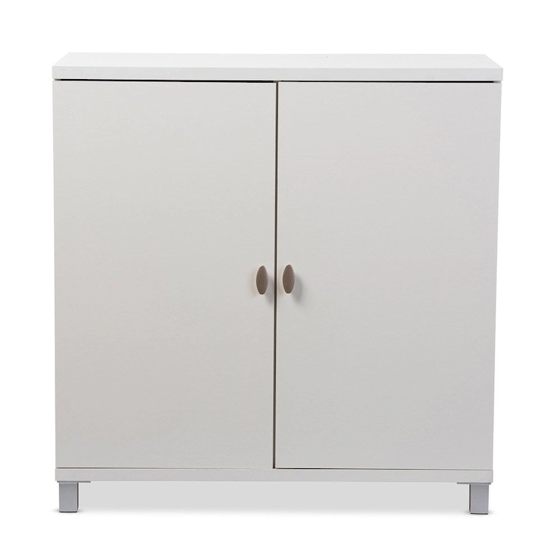 Baxton Studio Marcy Contemporary White Wood Storage Sideboard Cabinet