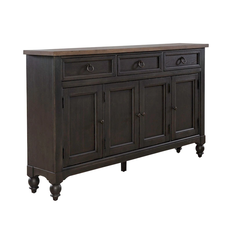 Americana Farmhouse Black Hall Buffet