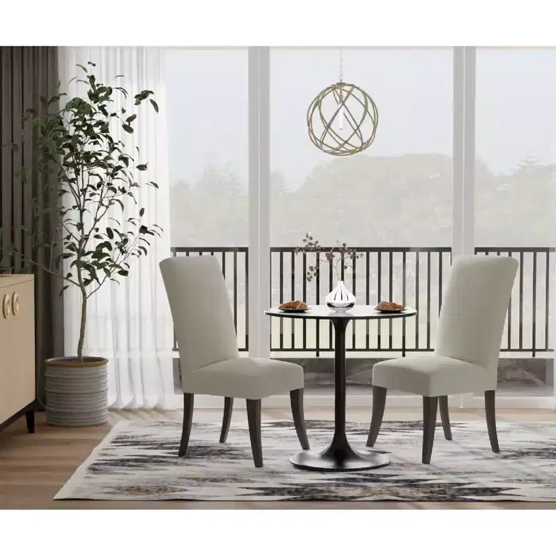 Carolina Living 30 Zaha Round Marble Top Dining Table