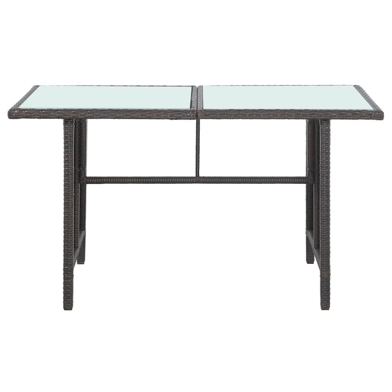 vidaXL Patio Furniture Set Conversation Set Sectional Sofa with Table Rattan - 47.2 x 27.6 x 26