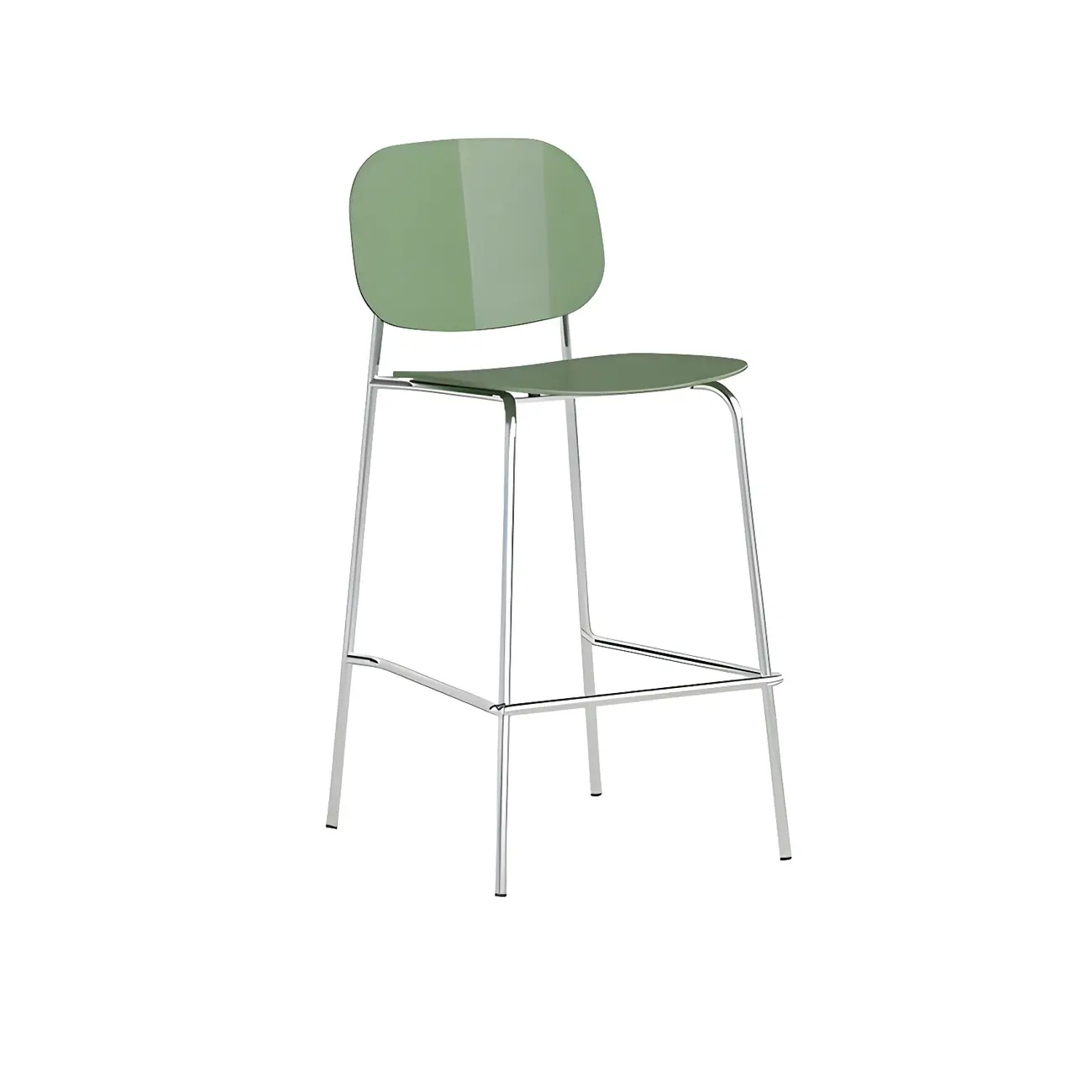 Modern Metal Counter Height Acrylic Bar Stools