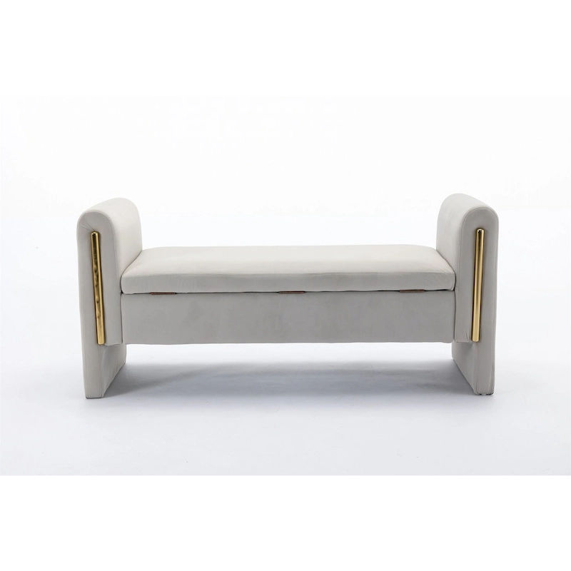 Velvet Fabric Storage Bench