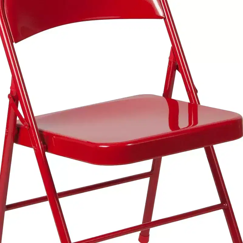Flash Furniture 4 Pack HERCULES Series Double Braced Metal Folding Chair