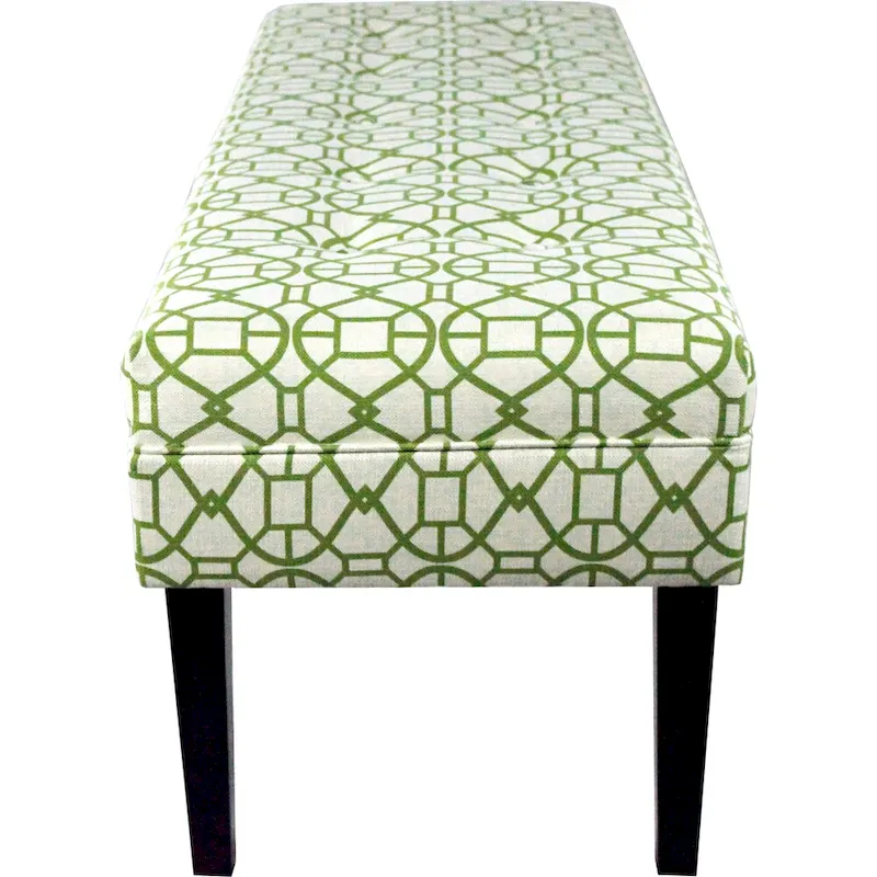 Kaya Noah Button Tufted Upholstered Long Bench