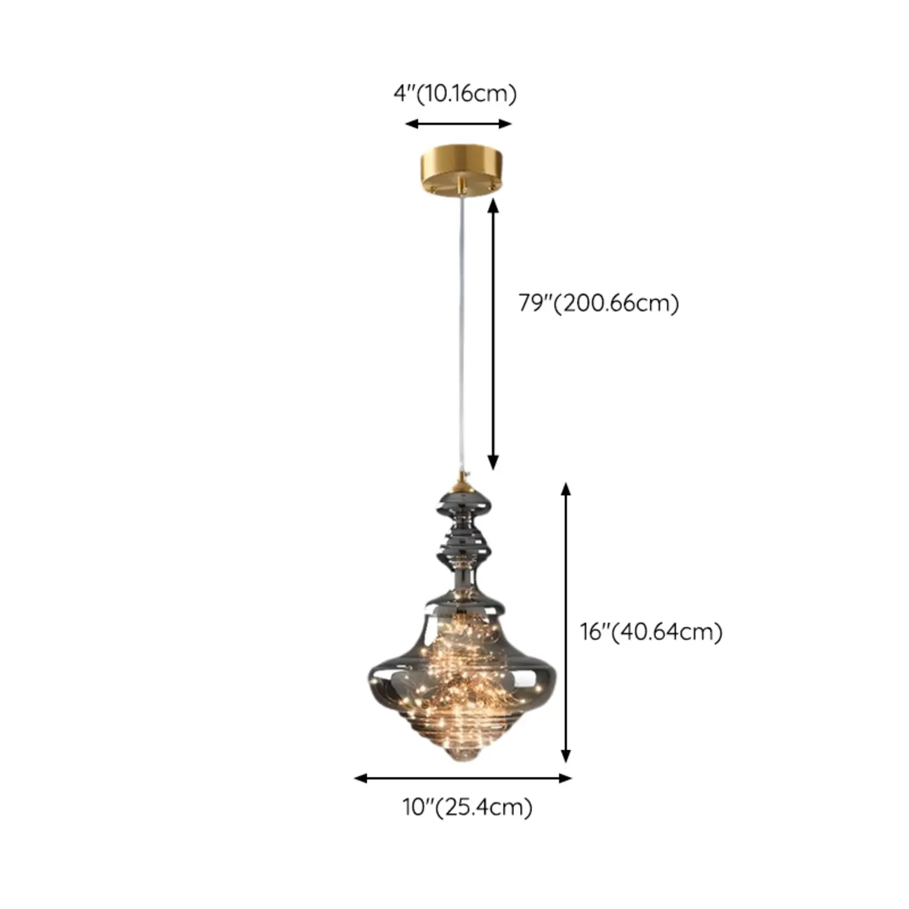 Modern Clear Glass Dining Room Pendant Light