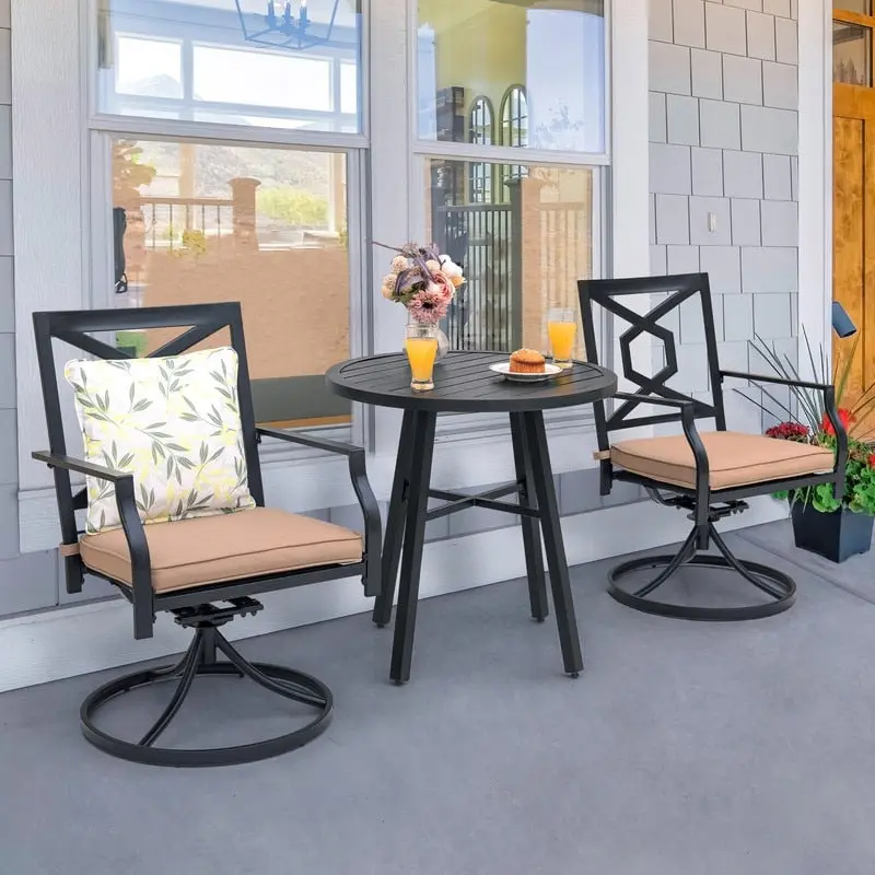 Outdoor Set With Swivel Chairs