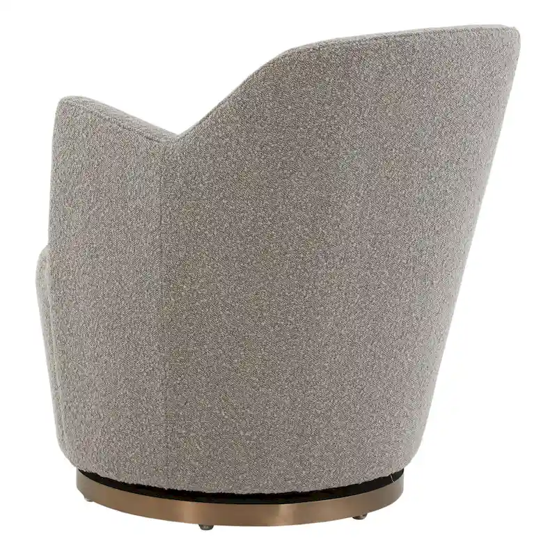 SAFAVIEH Couture Nver Swivel Accent Chair - 26 In. W x 32 In. D x 31 In. H - 26Wx32Dx31H