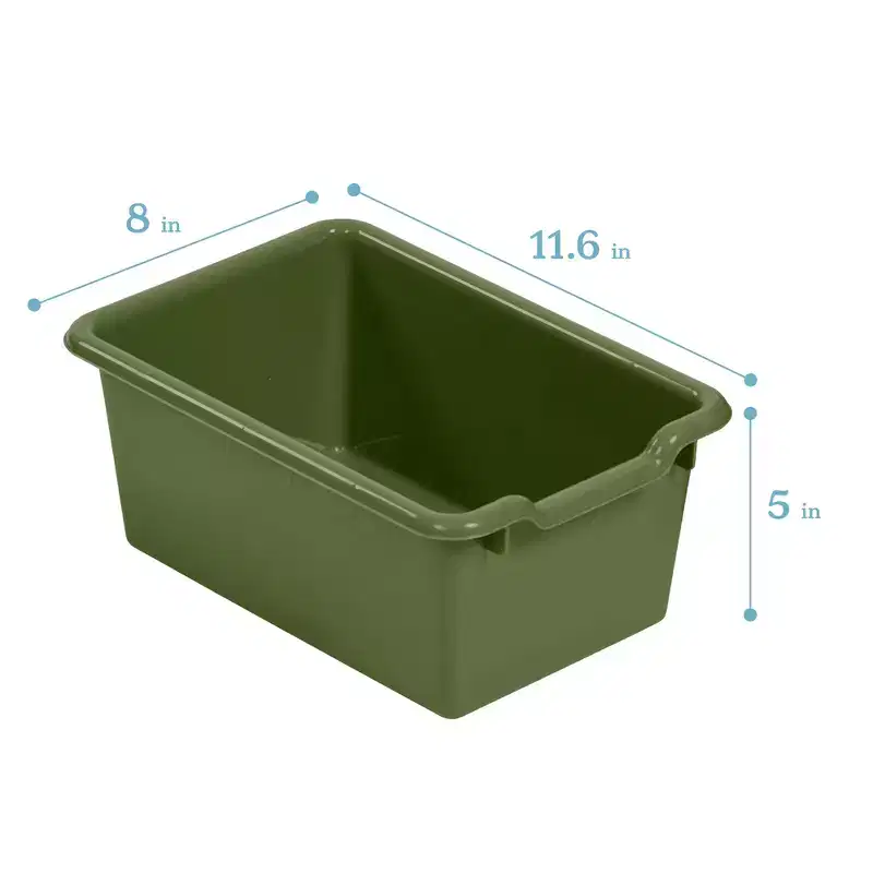ECR4Kids 12 Cubby Mobile Tray Cabinet and 15 Scoop Front Bins, 3x4, Kids Furniture
