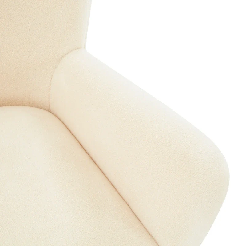Faux Shearling Accent Chair - 31 In W x 27 In D x 33 In H