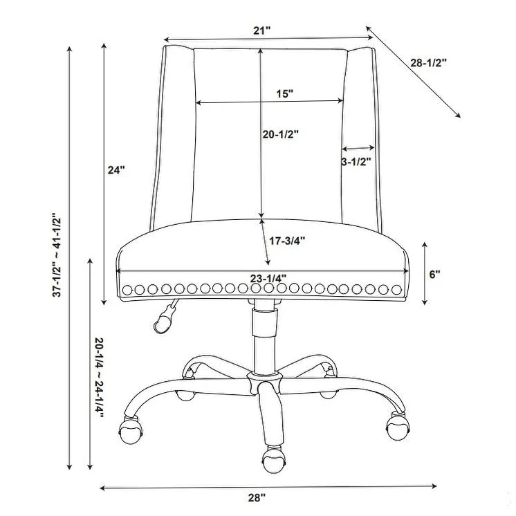 Violet Cow Print Office Chair