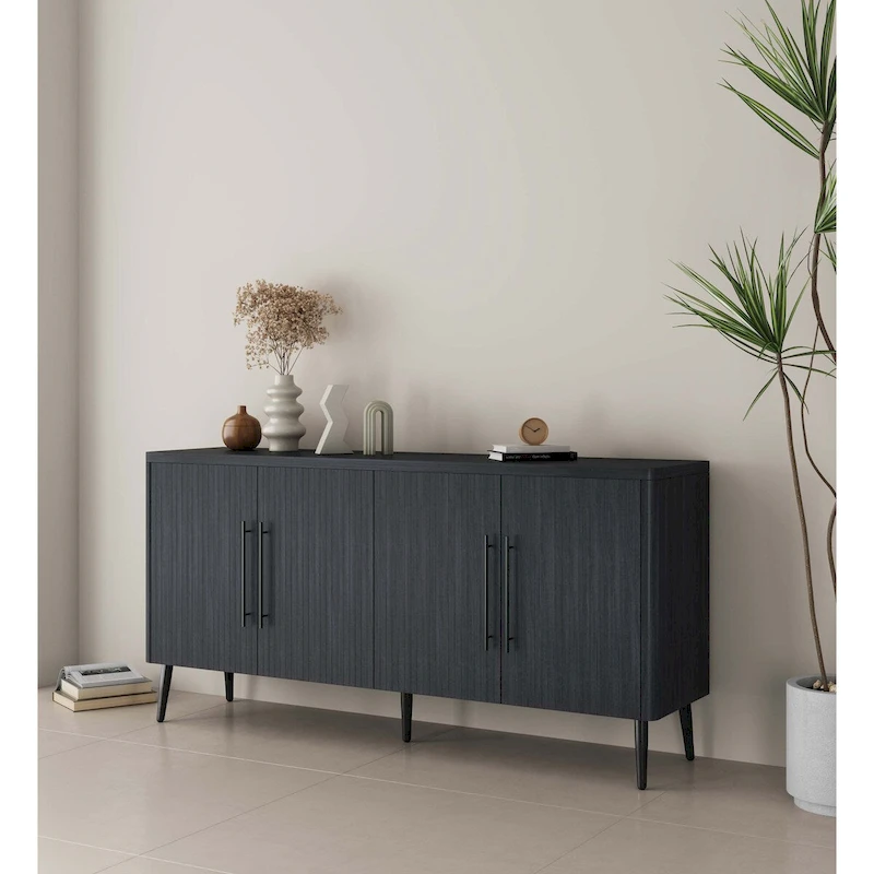 Manhattan Comfort Mid Century Modern Jodie 64.6 Inch Sideboard