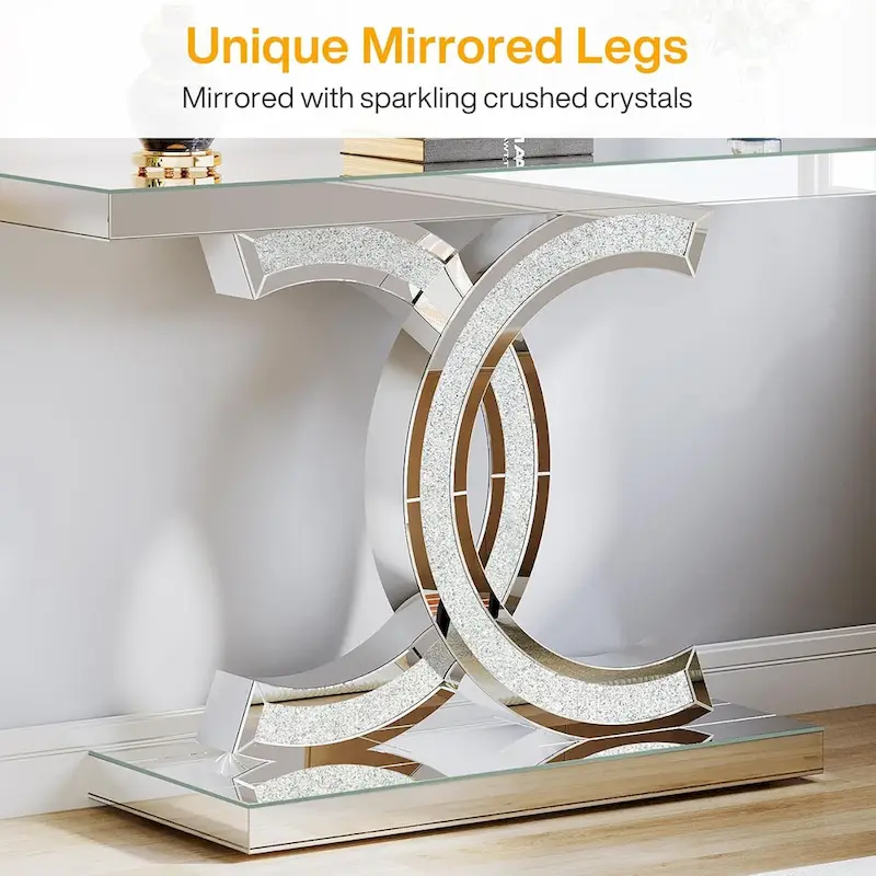 Console Table, Entryway Table with Geometric Legs, Sofa Table - 11.81D x 39.37W x 31.49H