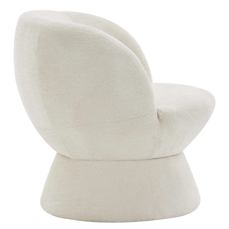 Set of1 Boucle Upholstered Modern Style Swivel Accent Chair