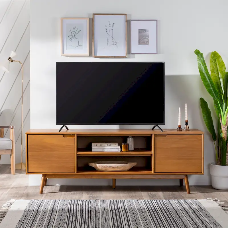 Middlebrook 70-inch Mid-Century Solid Wood TV Stand