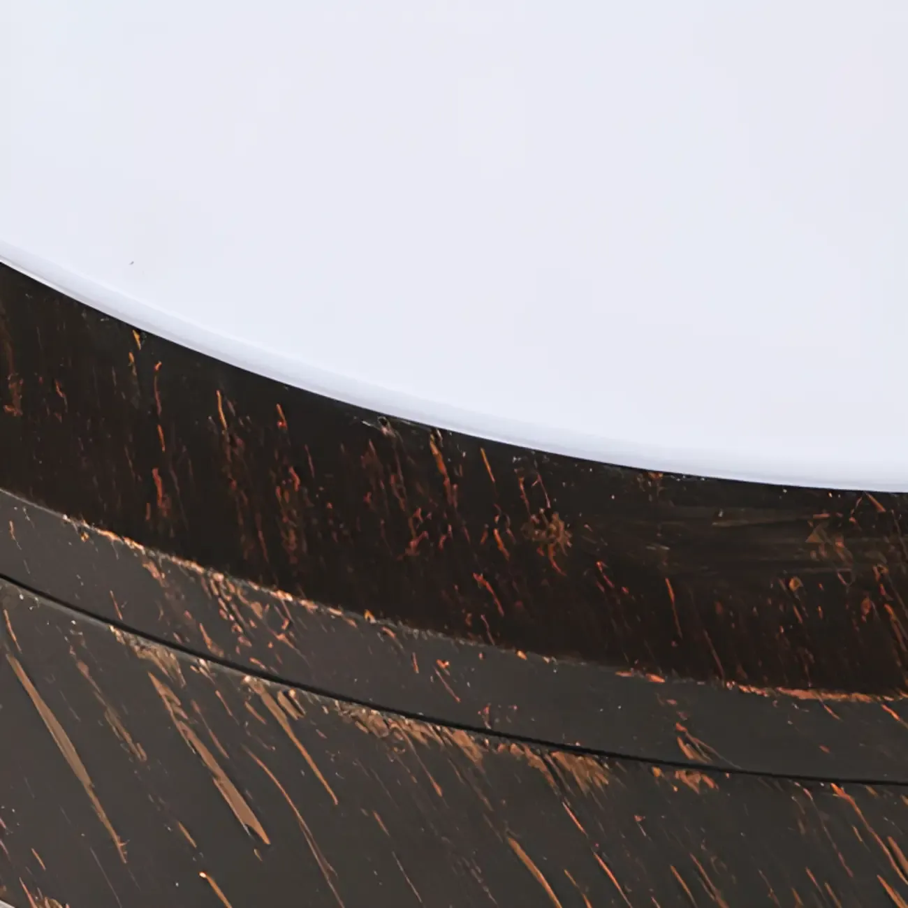 Industrial Black Round Metal LED Flush Ceiling Light