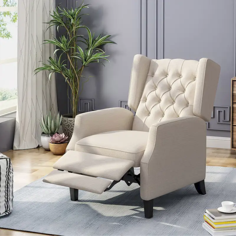Keating Traditional Wingback Recliner by Christopher Knight Home