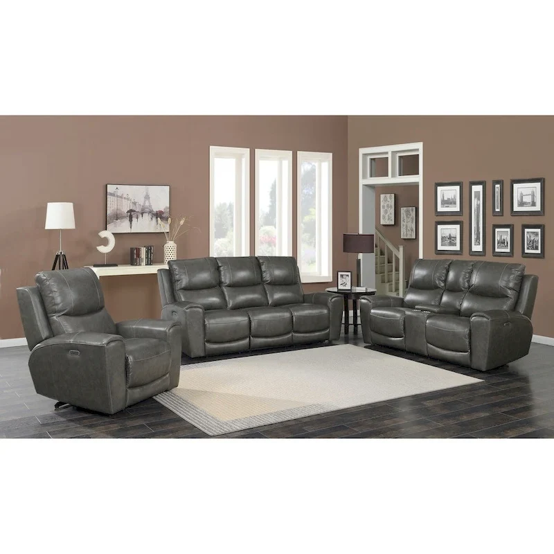 Steve Silver Fyti Top Grain Leather Power Reclining 3-piece Set