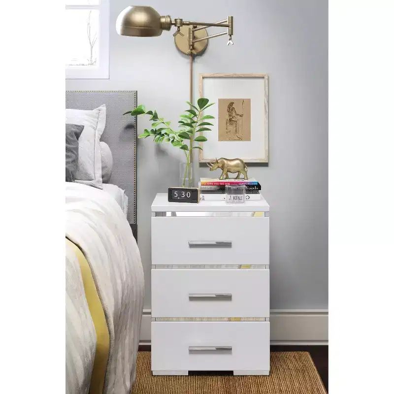 Belmont 3 Drawer Nightstand - Finch
