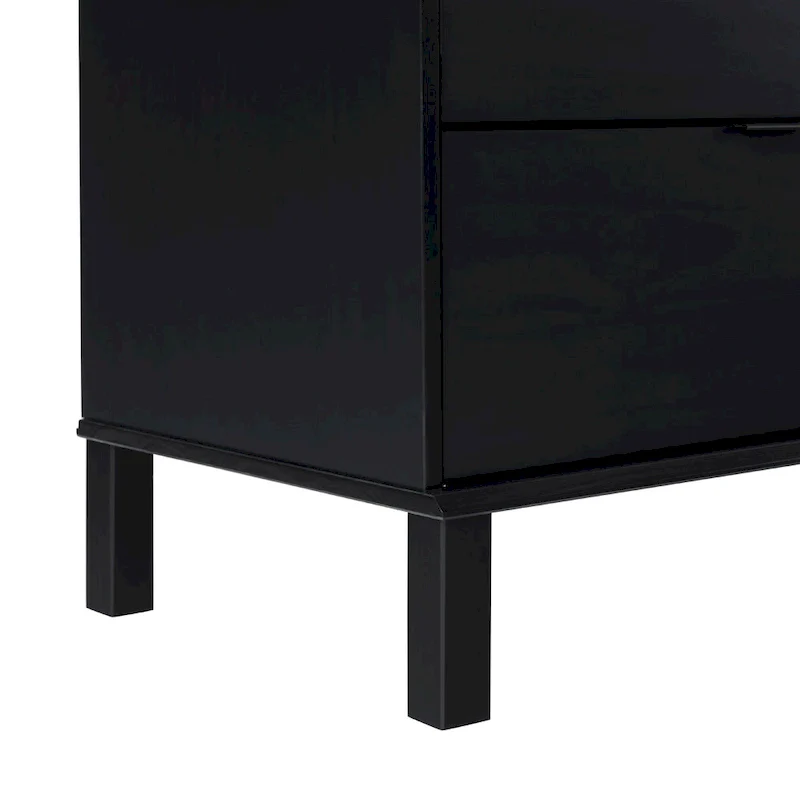 6-Drawer Solid Wood Dresser with Curved Top