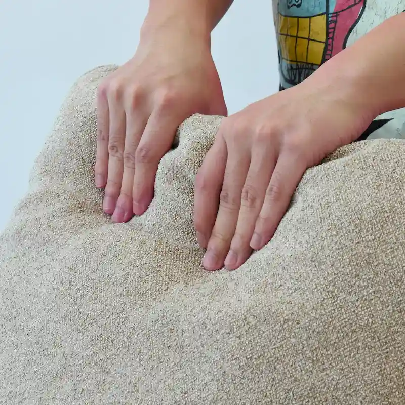 160 Modern Linen Upholstery 4 Piece Sectional Sofa Minimalism Commix Down Filled Modular Couches