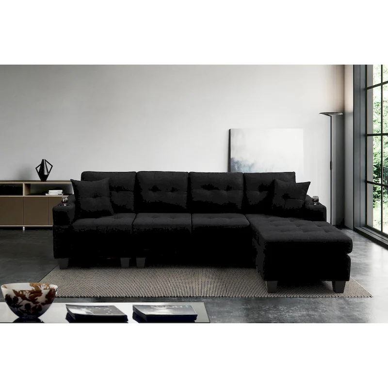 Modern Sectional Sofa with Reversible Chaise