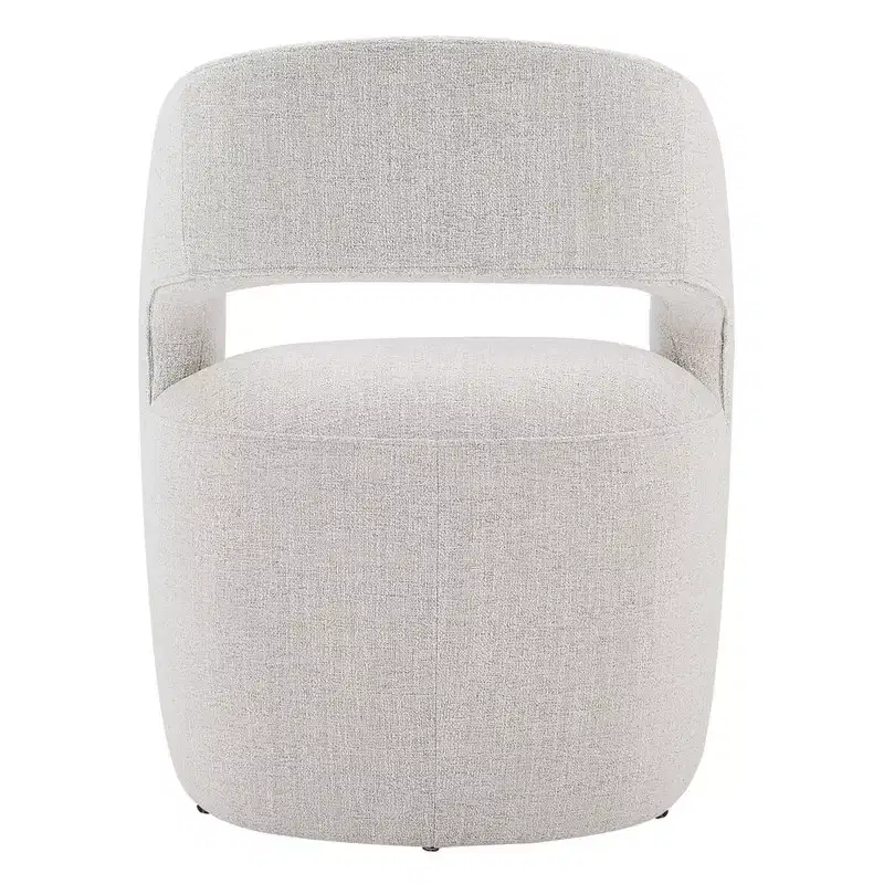 Spruce&Spring Modern Barrel Dining Chair with Caster & Open Back No Assembly Anywhere Chair
