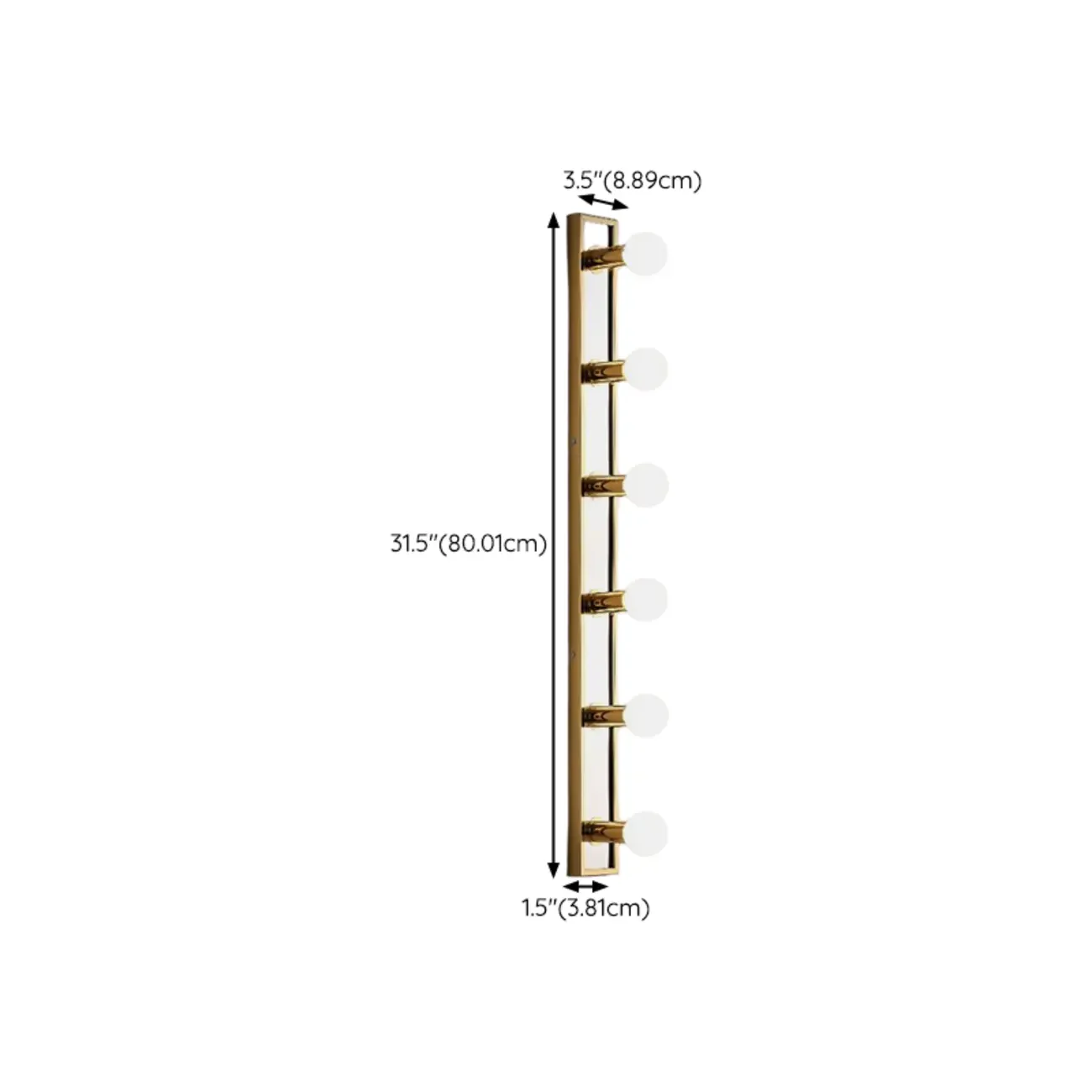 Gold Modern Steel Multi-Bulb Bathroom Light Fixture